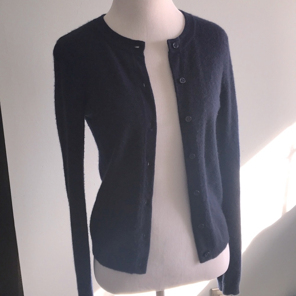 💯Cashmere Cardigan Navy Blue